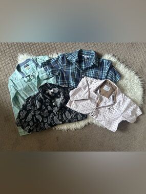 Lot of boys button up tops Large